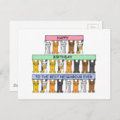隣人へ最高ののハッピーバースデー ポストカード (正面/裏面)