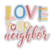 隣人を愛せよ シール (正面)