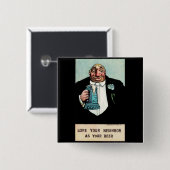 隣人を愛せよ 缶バッジ (正面&裏面)