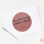 隣人ガラテヤ人を愛せよ5:14 ラウンドシール (封筒)