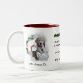 隣人パーソナライズされたのクリスマスプレゼント ツートーンマグカップ (左)