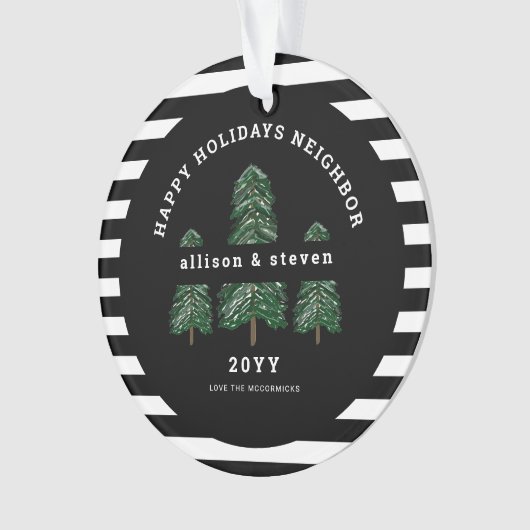 隣人最高のは絶えエレガントず松の木 オーナメント (正面)