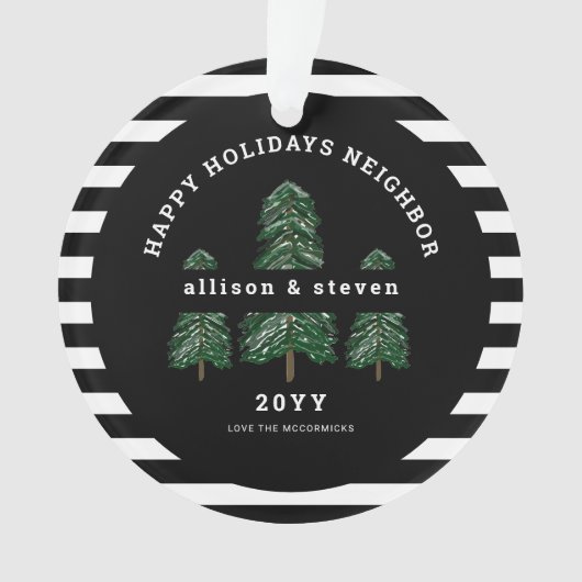 隣人最高のは絶えエレガントず松の木 オーナメント (正面)