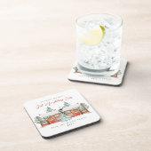 隣人最高の家のクリスマス図解入りの、写真付きのは コースター (右側)