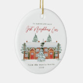 隣人最高の家のクリスマス図解入りの、写真付きのは セラミックオーナメント (右)