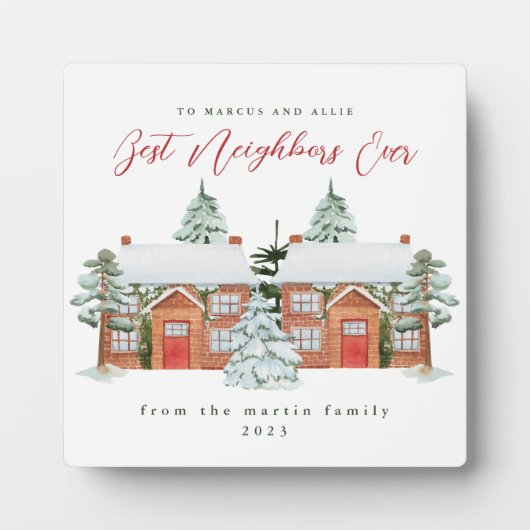 隣人最高の家のクリスマス図解入りの、写真付きのは フォトプラーク (正面)