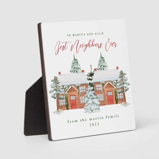 隣人最高の家のクリスマス図解入りの、写真付きのは フォトプラーク (正面)