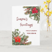 隣人素朴のクリスマス カード (黄色い花)