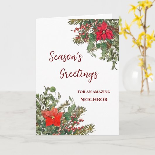 隣人素朴のクリスマス カード (黄色い花)