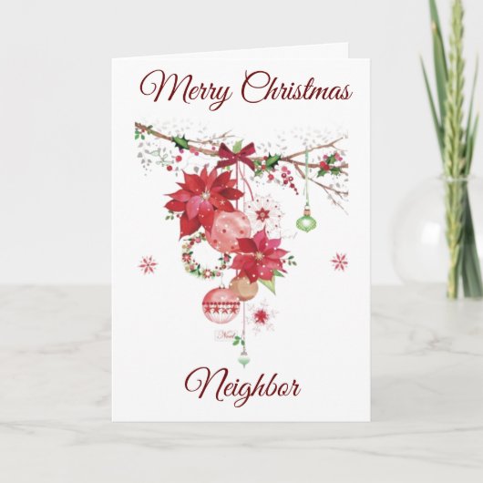*隣人*のクリスマスホリデーカードへメリークリスマス シーズンカード (正面)