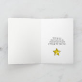 隣人、タータンチェッククリスマスツリー シーズンカード (内部)