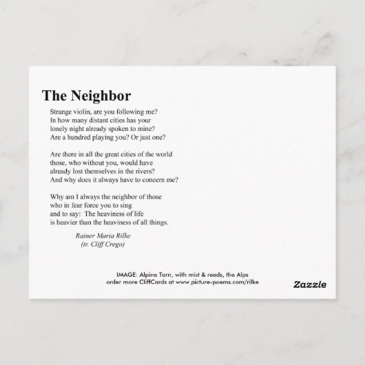 隣人 ポストカード (裏面)