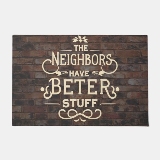 隣家の方が物が好い ドアマット (正面)