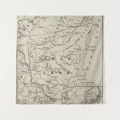 隣接したフロンティアのZululandの地図 タペストリー (正面)