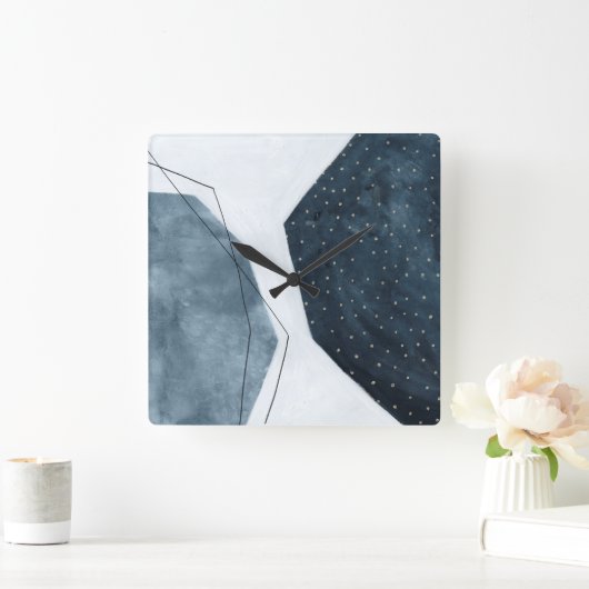 隣接した抽象的概念 スクエア壁時計 (ホーム)