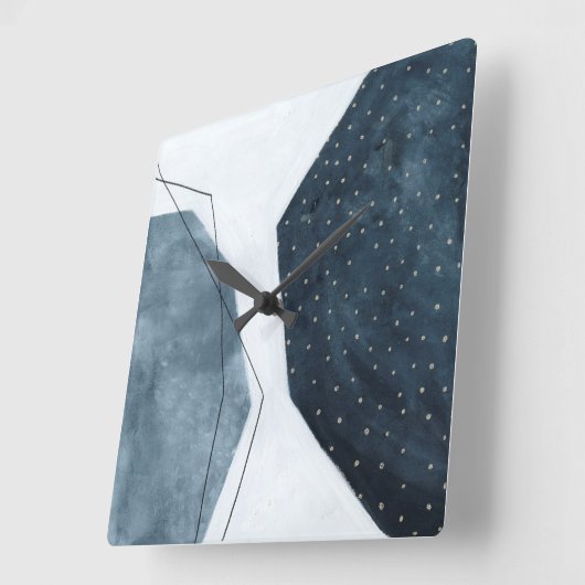 隣接した抽象的概念 スクエア壁時計 (傾斜)