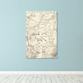 隣接するフロンティアを持つズルランドの地図2 キャンバスプリント (インサイチュ (ウッドフロア))