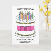 隣接する英国のスペルへのハッピーバースデー カード (黄色い花)