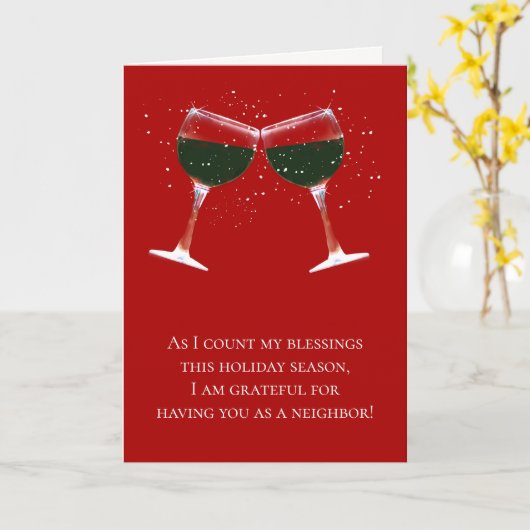 隣接クリスマスホリデーワおもしろいイン カード (黄色い花)