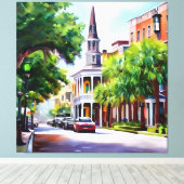 隣接フレンドリー者 キャンバスプリント (インサイチュ (ウッドフロア))