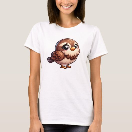 雀の感謝 Tシャツ (正面)