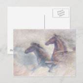 雄々しい馬 ポストカード (正面/裏面)