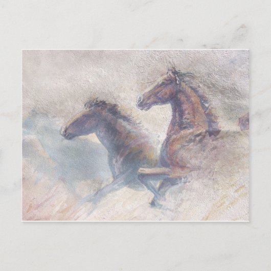 雄々しい馬 ポストカード (正面)