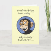 雄おもしろい17誕生日 カード (正面)