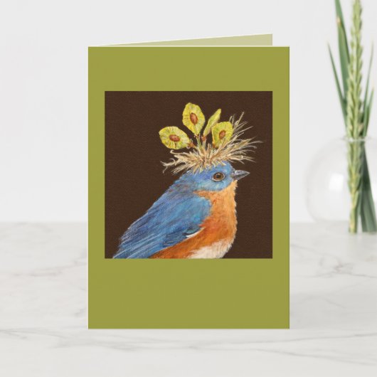 雄と雌のブルーバードカード カード (正面)