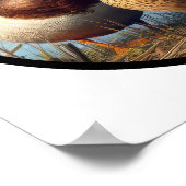 雄と雌のマラードの円形3D画像 ポスター (角)