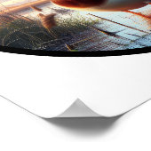 雄と雌のマラードの円形3D画像 ポスター (角)