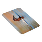 雄のカンバスバックアヒル マグネット (右側)