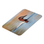 雄のカンバスバックアヒル マグネット (左側)