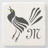 雄のハナガドリ ストーンコースター (正面)