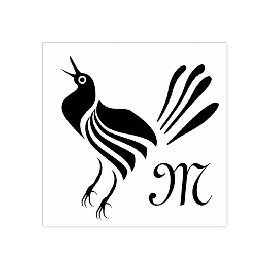 雄のハナガドリ ラバースタンプ (インプリント)