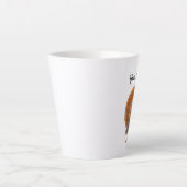 雄の七面鳥の尾が秋の色の羽を広げる カフェラテマグ (正面)