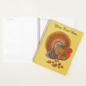 雄の七面鳥の尾の秋の色の羽 プランナー手帳 (ディスプレー)