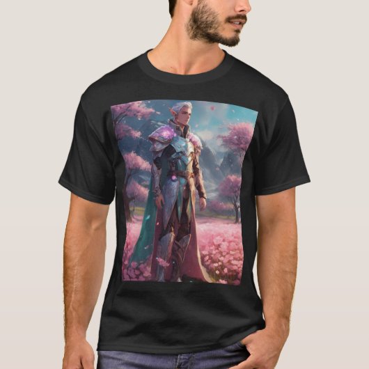 雄の悪魔の角 Tシャツ (正面)
