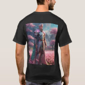 雄の悪魔の角 Tシャツ (裏面)