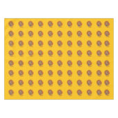 雄の感謝祭の七面鳥　尾を扇形に広げた　金色 テーブルクロス (正面(横))