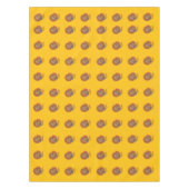 雄の感謝祭の七面鳥　尾を扇形に広げた　金色 テーブルクロス (正面)