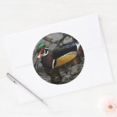 雄の木製ダックアットクリスタル春シャクナゲ ラウンドシール (封筒)