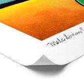 雄の水泳帽（緑）トランク ポスター (角)