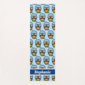 雄の赤い胸のインコ ヨガマット (正面)