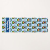 雄の赤い胸のインコ ヨガマット (正面(横))