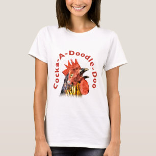 雄ん鶏落書きDooのオンドリ Tシャツ