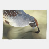 雄ウズラ キッチンタオル (横)