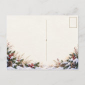雄エルク 雪山 クリスマス 冬の風景 (裏面)
