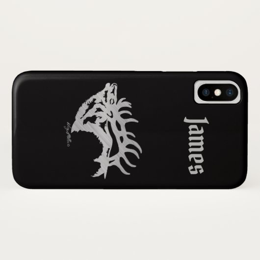 雄エルク Case-Mate iPhoneケース (裏面(横))