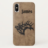 雄エルクiPhoneケース Case-Mate iPhoneケース (裏面)
